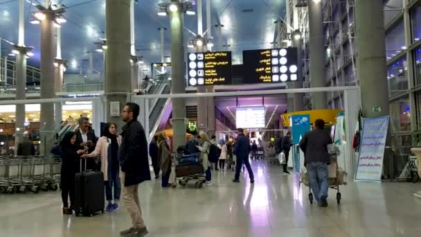Iran Teheran Maggio 2019 Teheran Imam Khomeini International Airport Architecture — Video Stock