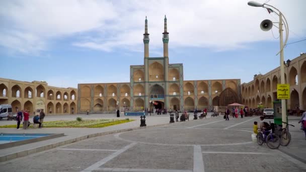 Yazd Iran May 2019 Πύλη Εισόδου Και Μιναρέδες Του Τζαμιού — Αρχείο Βίντεο