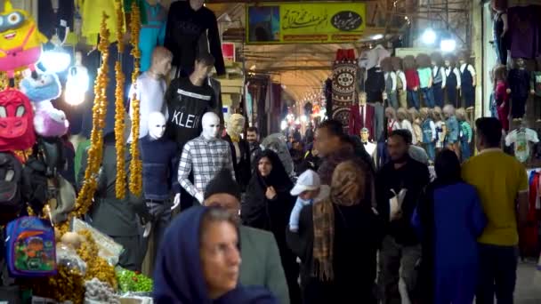 Shiraz Irán Mayo 2019 Turistas Gente Local Compras Vakil Bazaar — Vídeos de Stock