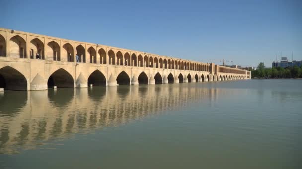 Isfahan Írán Květen 2019 Siose Pol Nebo Most Oblouků Jeden — Stock video