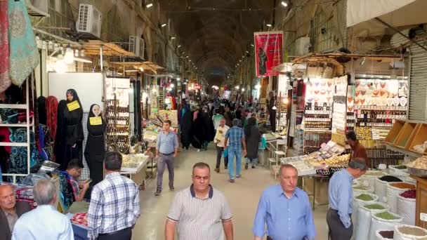 Isfahan Iran Maj 2019 Grand Bazaar Isfahan Även Känd Som — Stockvideo