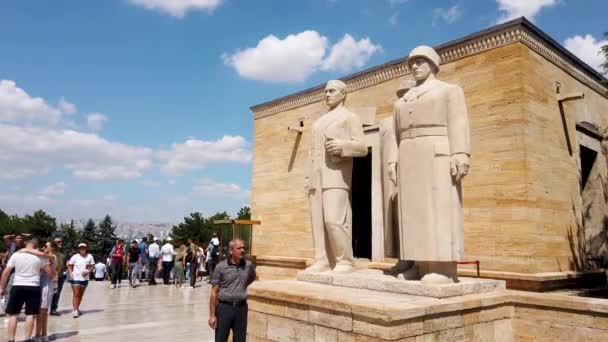Ankara Turki Agustus 2019 Orang Turki Mausoleum Anitkabir Mustafa Kemal — Stok Video