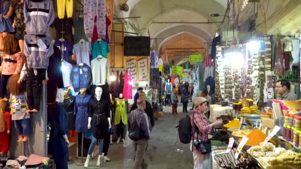 Isfahan Iran Maj 2019 Grand Bazaar Isfahan Även Känd Som — Stockvideo