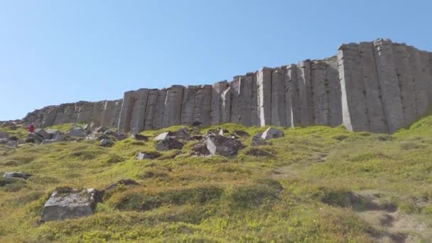 Las Columnas Basalto Gerduberg Península Snaefellsnes Islandia — Vídeo de stock