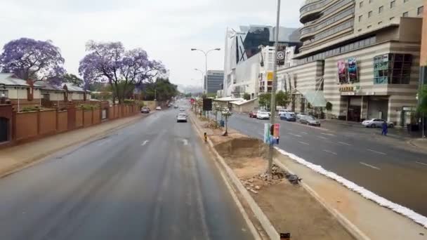 Johannesburg Zuid Afrika Oktober 2019 Johannesburg Straten Met Auto Stadsgezicht — Stockvideo