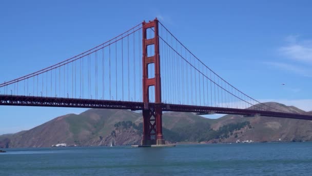 Сан Франциско Каліфорнія Сша Серпень 2019 Міст Золоті Ворота Сонячний — стокове відео