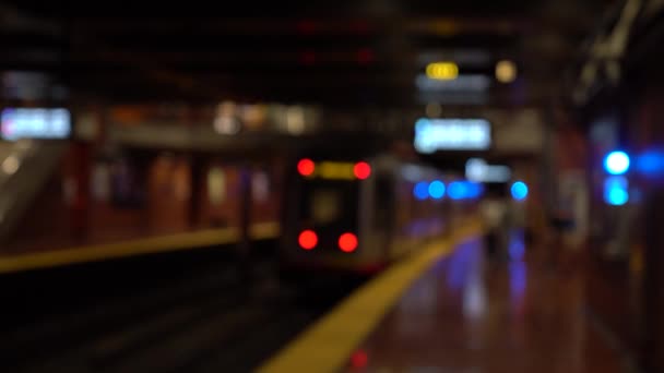 San Francisco California Usa August 2019 Muni Subway Train Departing — Stock video