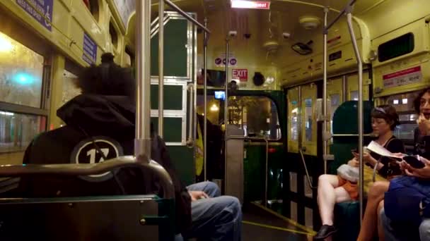 San Francisco California Agosto 2019 Autobús Transporte Público Con Pasajeros — Vídeos de Stock