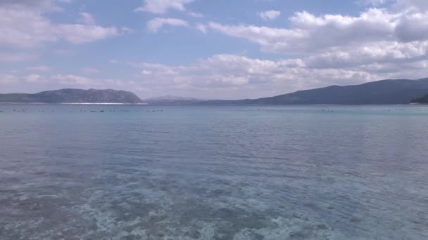 Strand Von Salda See Burdur Türkei Salda See Wurde Berühmt — Stockvideo