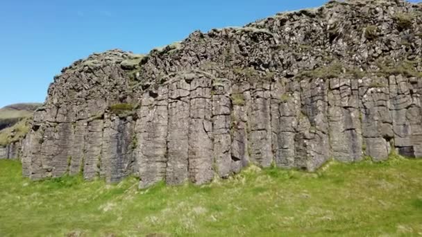 Colonnes Basaltiques Érodées Par Mer Dverghamrar Également Connues Sous Nom — Video