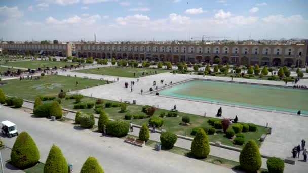 Isfahan Írán Květen 2019 Turisté Íránci Náměstí Isfahan Naqsh Jahan — Stock video