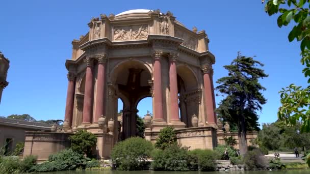 San Francisco California Agosto 2019 Palacio Bellas Artes Una Estructura — Vídeo de stock