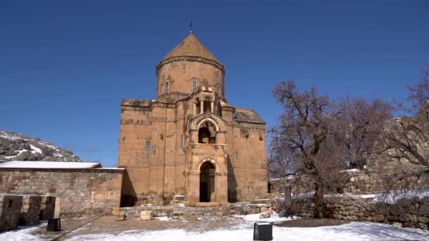 Akdamar Island Van Turkey Φεβρουάριος 2020 Νησί Akdamar Και Εκκλησία — Αρχείο Βίντεο