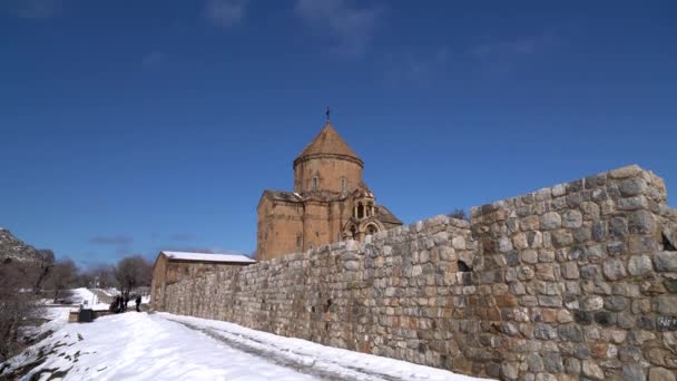 Akdamar Adası Van Türkiye Şubat 2020 Akdamar Adası Akdamar Kilisesi — Stok video