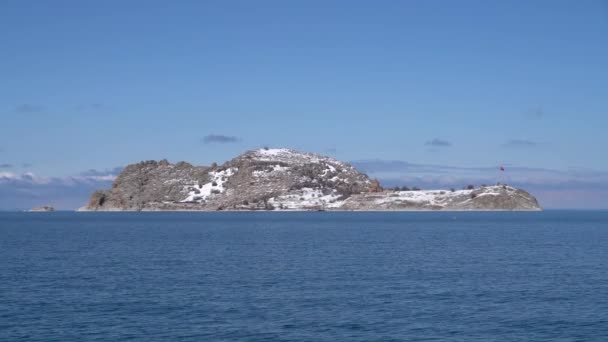 Akdamar Ilha Van Turquia Fevereiro 2020 Akdamar Ilha Surp Igreja — Vídeo de Stock