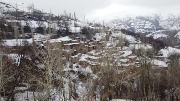 Hizan Bitlis Türkei Februar 2020 Abgelegenes Dorf Der Osttürkei Anatolien — Stockvideo