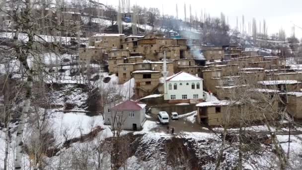 Hizan Bitlis Turquía Febrero 2020 Aldea Remota Este Turquía Anatolia — Vídeos de Stock
