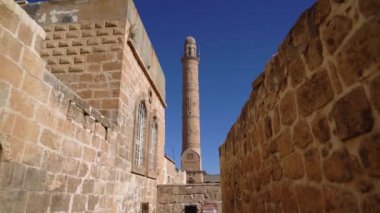 Mardin, Türkiye - Ocak 2020: Mardin Büyük Camii olarak da bilinen Ulu Cami 'nin Minaresi