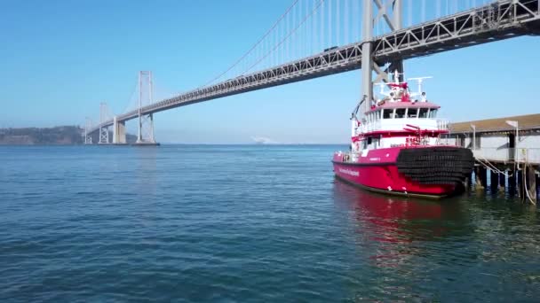 San Francisco California Agosto 2019 Vista Panorámica Del Puente Bahía — Vídeo de stock