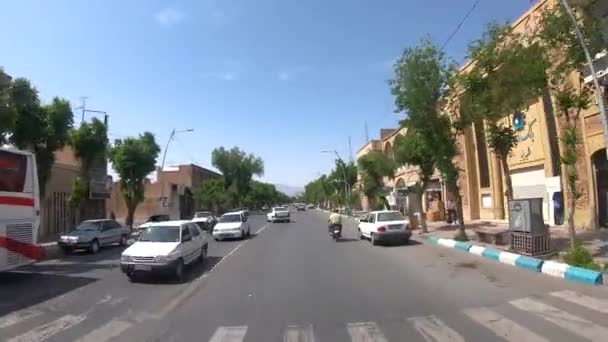 Yazd Iran Mei 2019 Lalu Lintas Mobil Dan Jalan Jalan — Stok Video