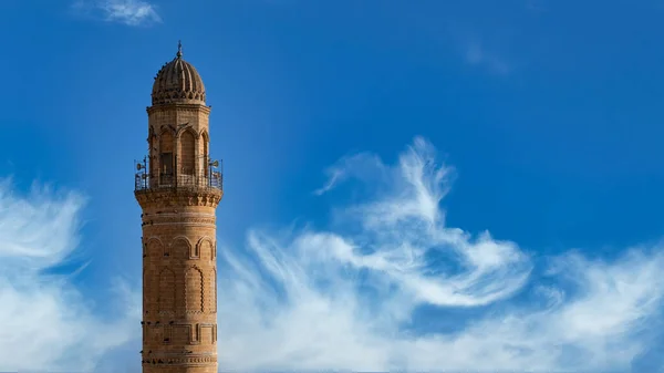 Mardin Turquia Janeiro 2020 Minarete Ulu Cami Também Conhecida Como — Fotografia de Stock