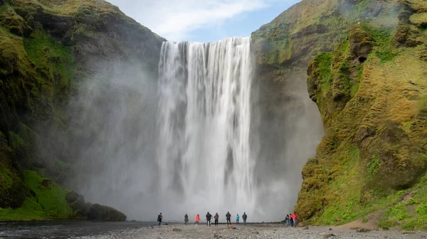 Ogromny Wodospad Skogafoss Skogar Południu Islandii — Zdjęcie stockowe