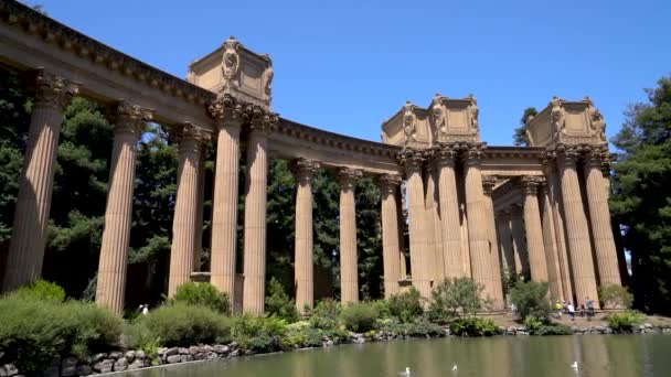 São Francisco Califórnia Eua Agosto 2019 Palácio Belas Artes Uma — Vídeo de Stock