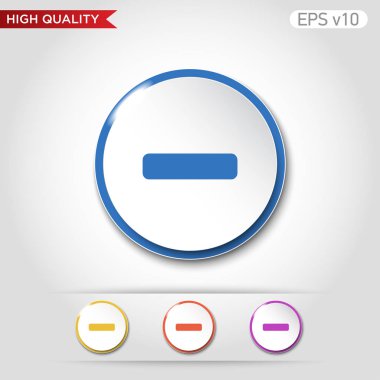 Renkli simge veya arka planı olan simge eksi düğmesini