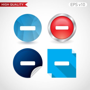 Renkli simge veya arka planı olan simge eksi düğmesini