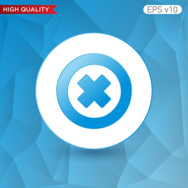 Renkli simge veya çapraz düğmesini veya arka planı olan simge Sil