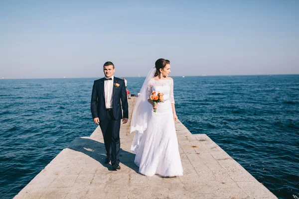 Pareja amorosa en el día de la boda —  Fotos de Stock