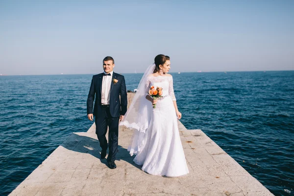 Pareja amorosa en el día de la boda —  Fotos de Stock