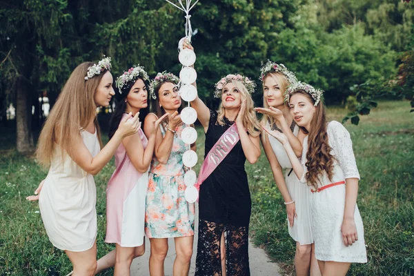 Festa das galinhas antes do casamento — Fotografia de Stock