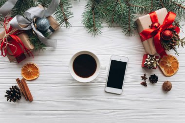 hediyeler, cinammon sopa ve kahve fincanı