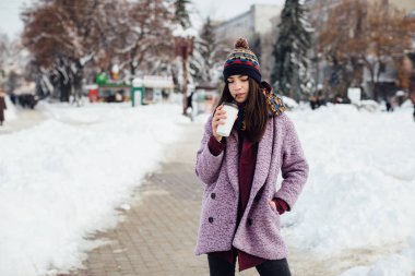 young woman with coffee