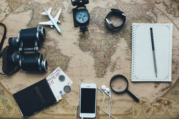 Let's travel  banner layout — Stock Photo, Image