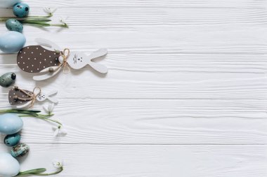 Paskalya bunny ve yuva aile