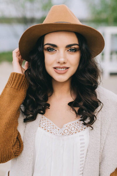 Beautiful model in hat