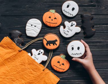 paket için Halloween korku gingerbread ile