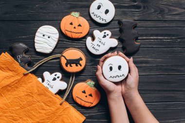 paket için Halloween korku gingerbread ile