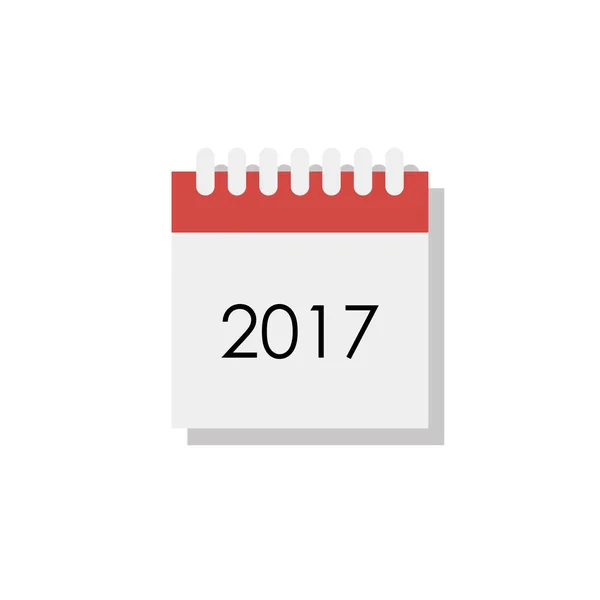 Calendario de estilo plano. Fondo blanco — Vector de stock