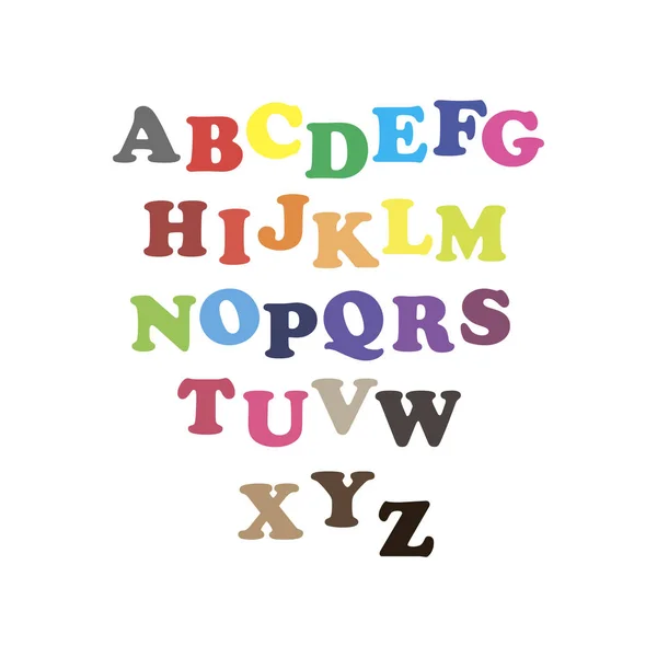 Alphabet. White background. Illustration — Stock Vector