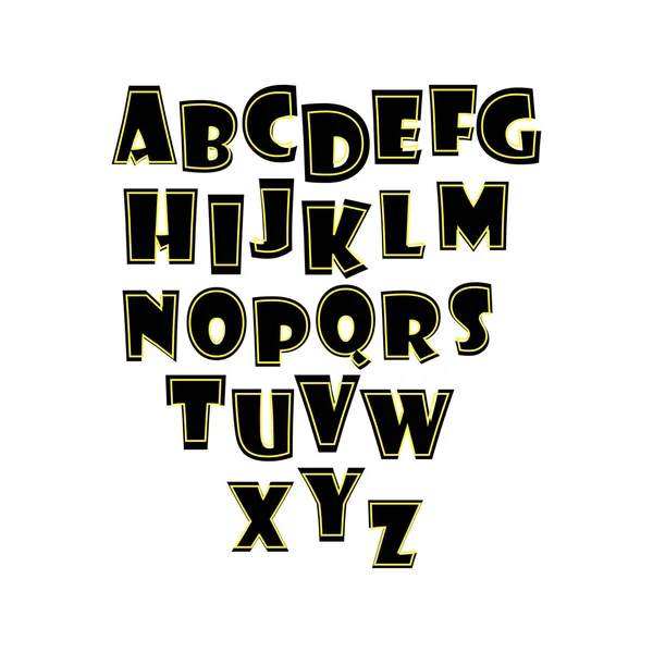Alphabet. Fond blanc. Illustration — Image vectorielle