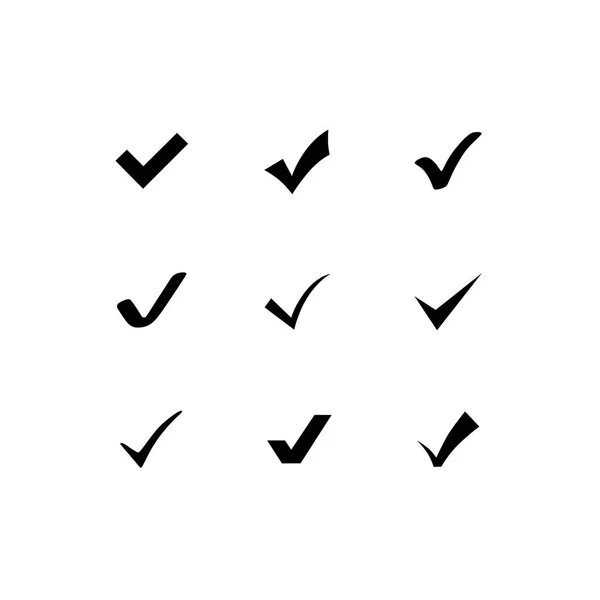 Checkmark icons vector set — Stock Vector