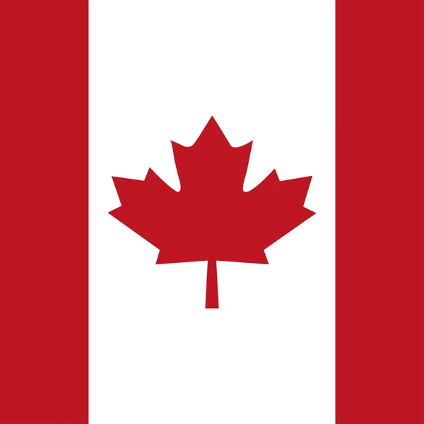 バック グラウンドでのカナダの赤い旗 — ストックベクタ