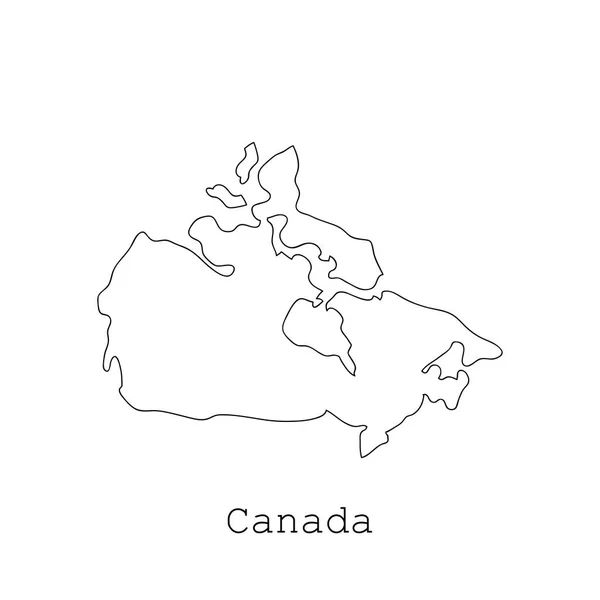 Kanada karta på en vit bakgrund — Stock vektor