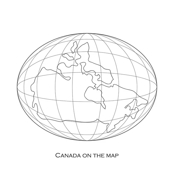 Icono vector mapa de Canadá — Archivo Imágenes Vectoriales