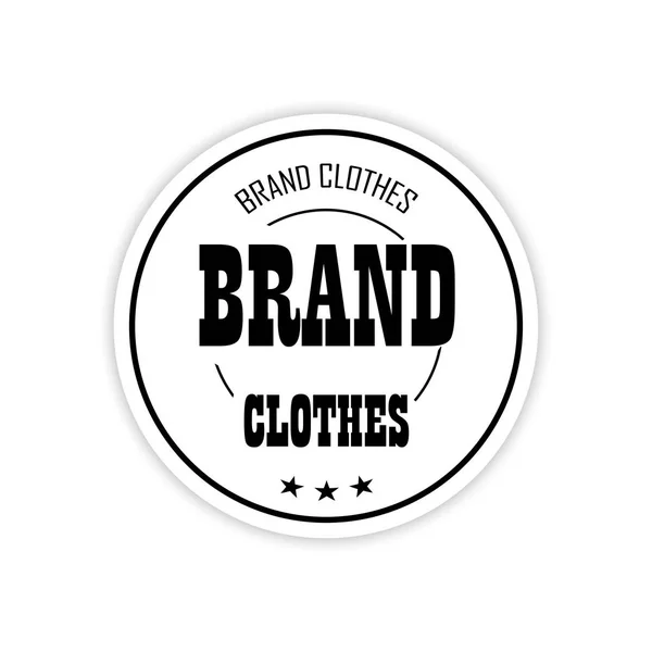 Les vêtements de la marque logo sur fond blanc — Image vectorielle