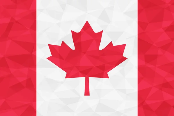 Kanada Flagge rot polygonal — Stockvektor