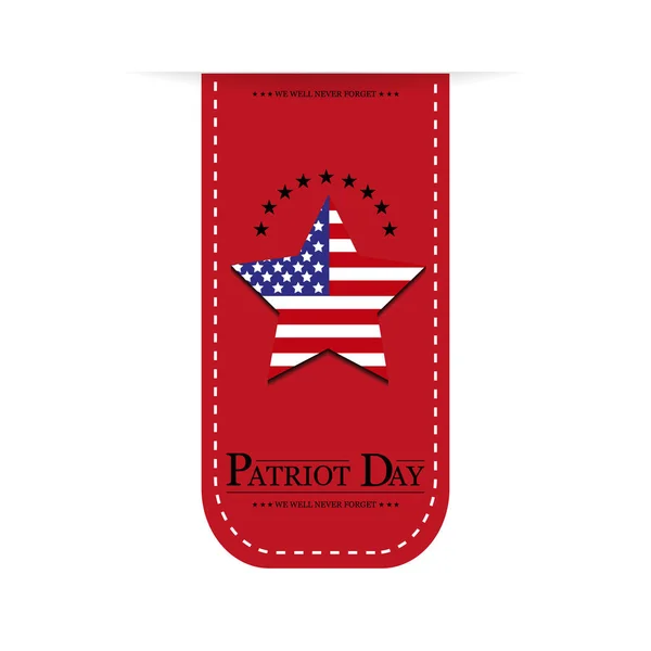 Signer Patriot Day sur fond blanc — Image vectorielle